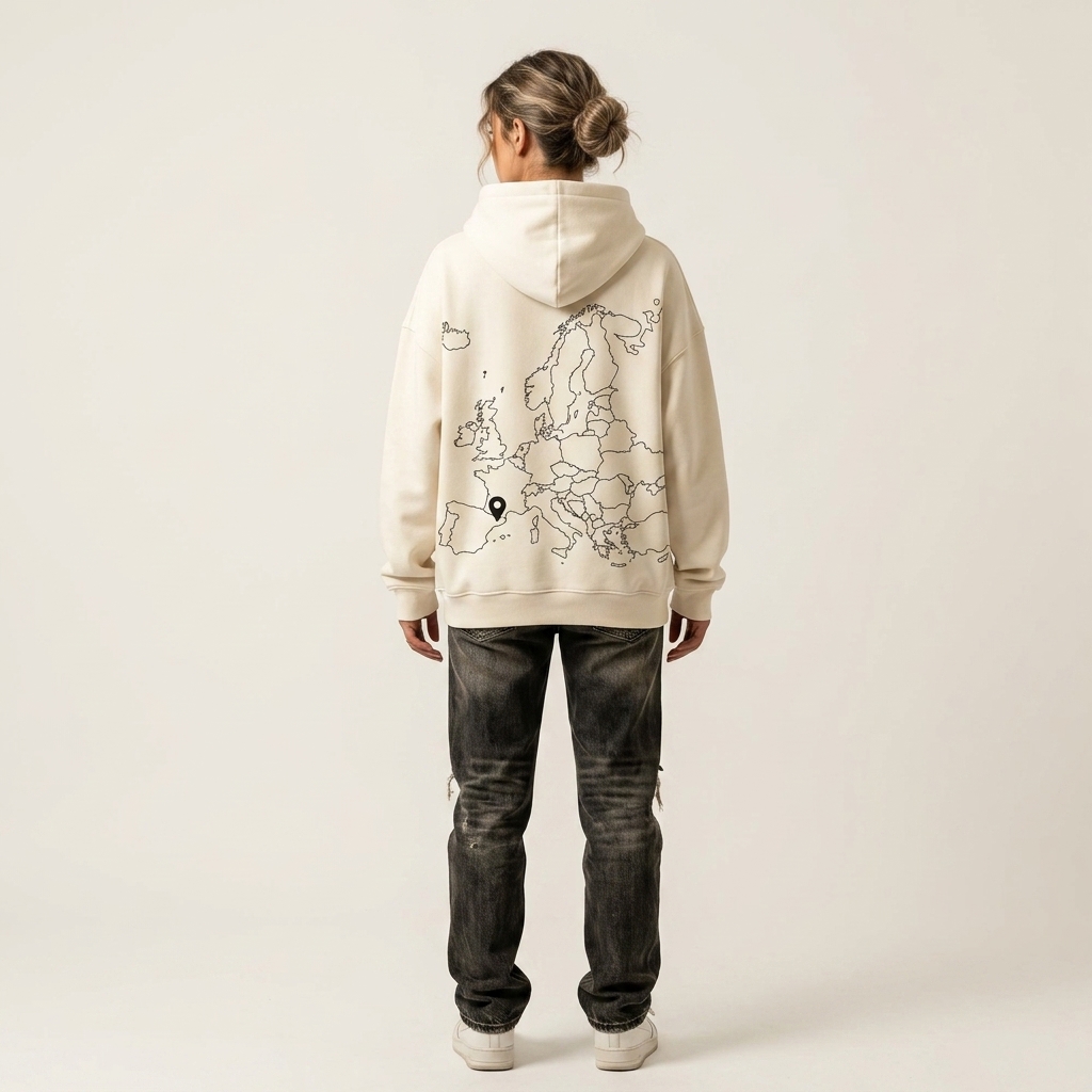 Hoodie Crema Trasera