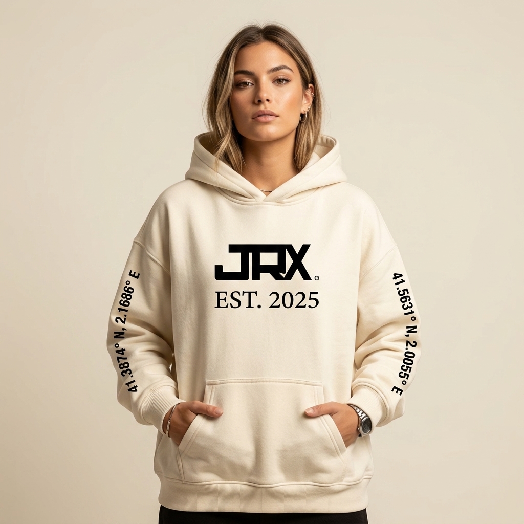 Hoodie Crema Delantera