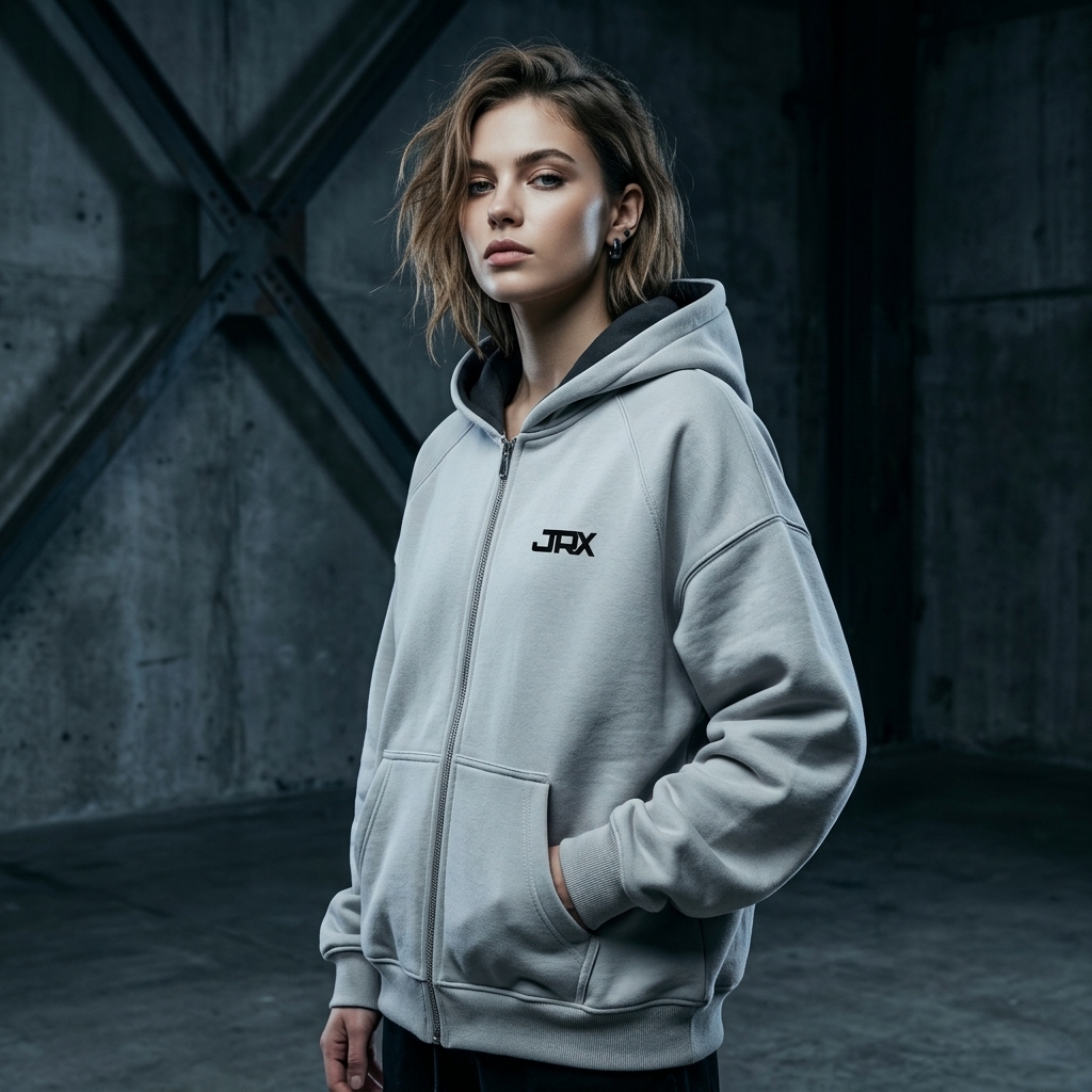 Hoodie Gris Zip