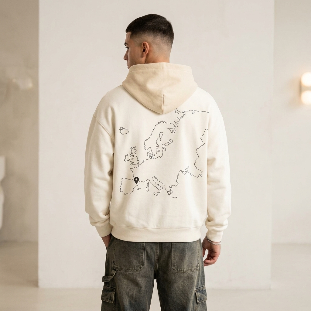 JTRX Sudadera Crema Trasera Hombre