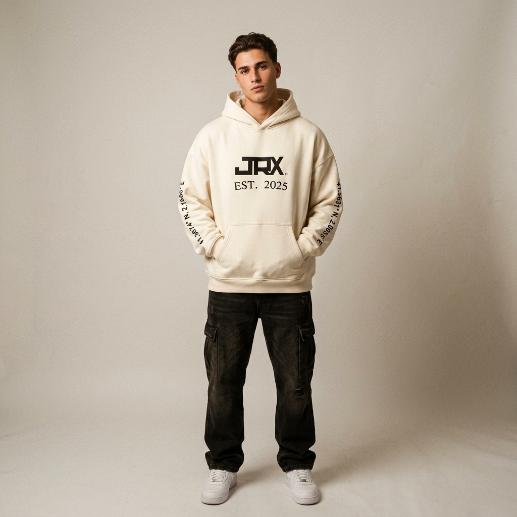 JTRX Sudadera Crema Hombre