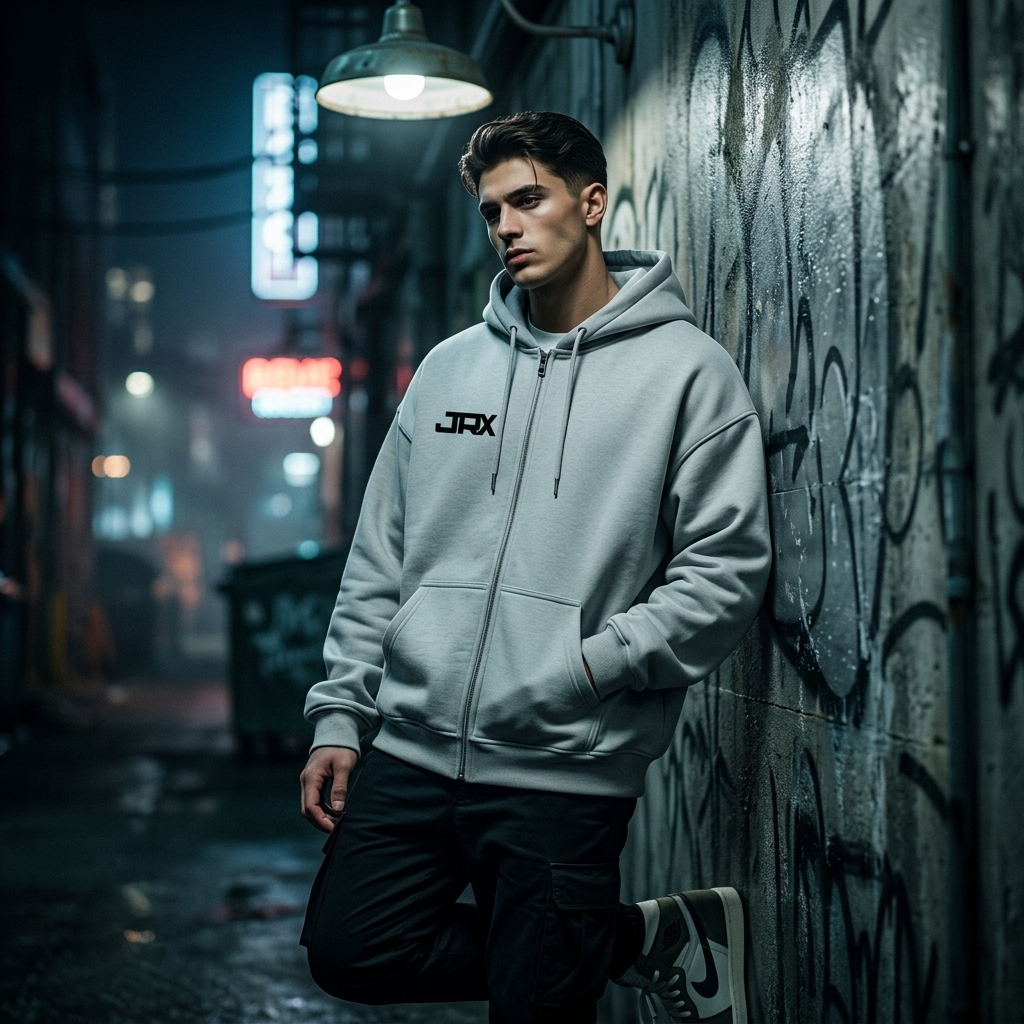 JTRX Sudadera Gris Hombre